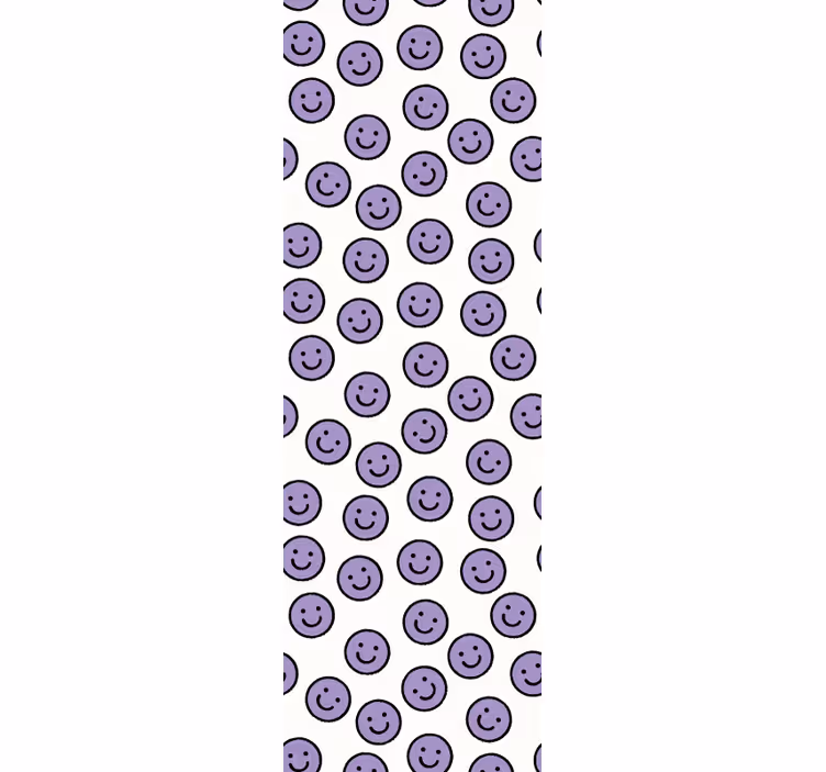 Papel de parede círculos e bolinhas com design sorridente - TenStickers