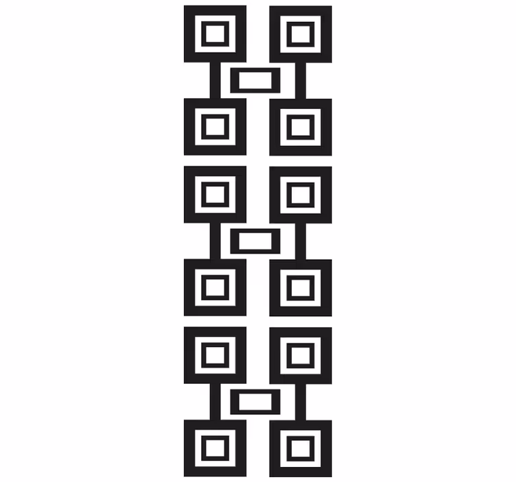 Papel de parede formas geométricas arranjo preto e branco - TenStickers