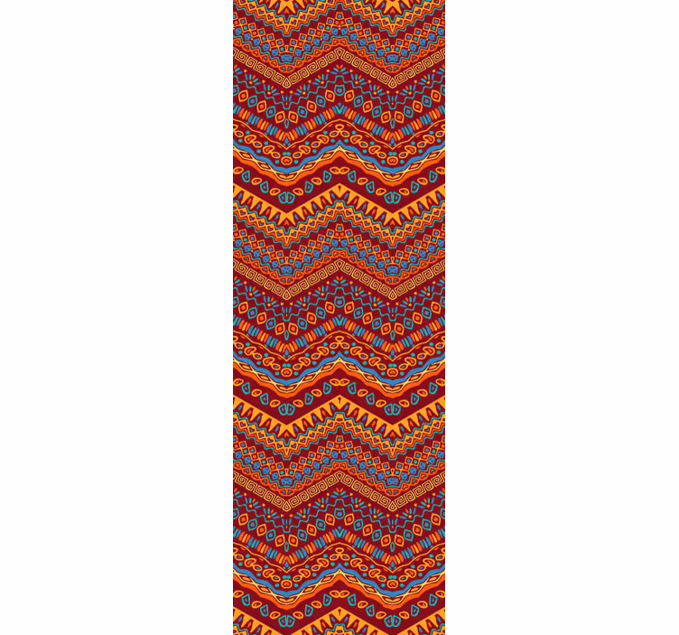 papel de parede abstracto Padrões tribais vermelhos - TenStickers