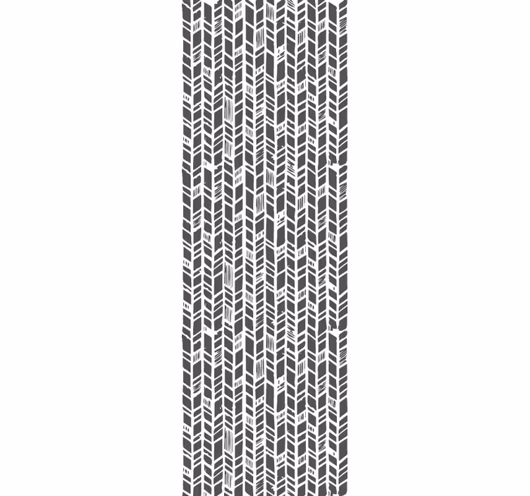 papel de parede abstracto Padrão tribal preto e branco - TenStickers