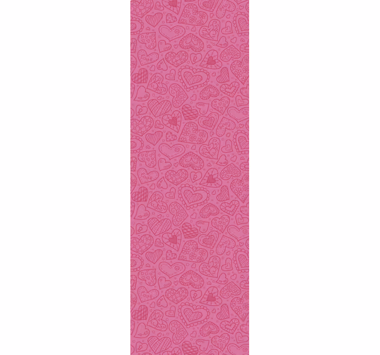 papel de parede rosa formas de coração encantadoras - TenStickers