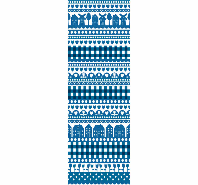 Papel de parede design Delfts blauw - TenStickers