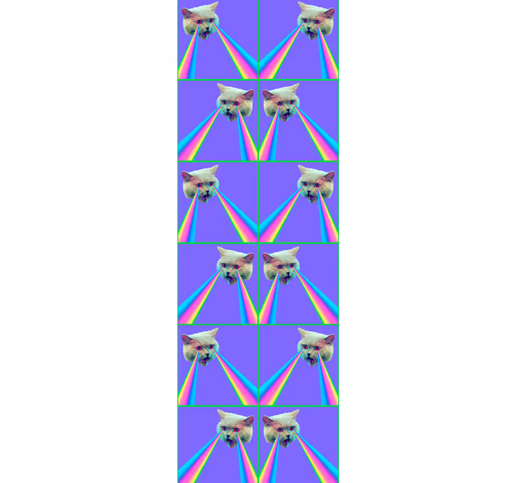 Papel de parede vaporwave laser cat - TenStickers