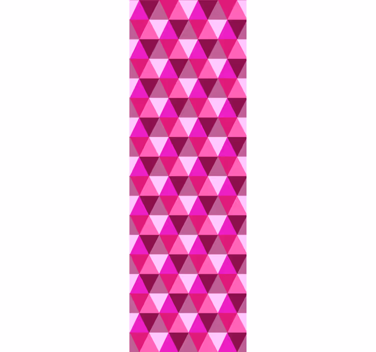 Papel parede cor de rosa fucsia geométrico - TenStickers