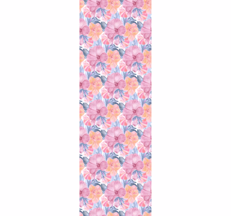 Papel parede flores malvas aquarela - TenStickers
