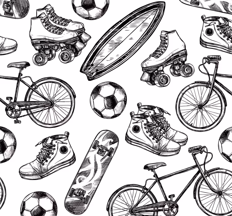 Papel de parede ícones desportivos - TenStickers