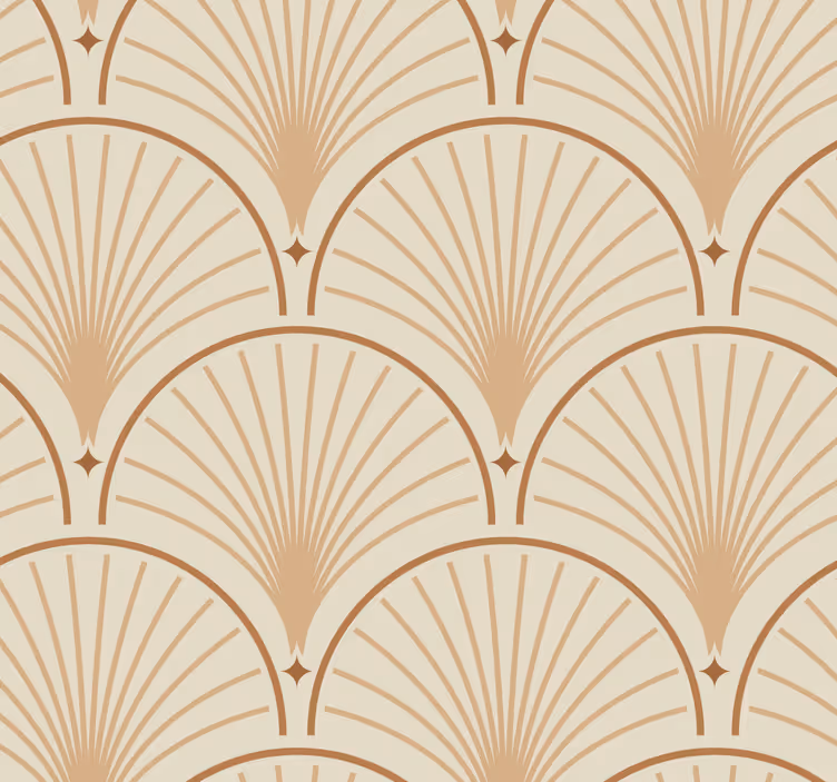 Papel de parede clássico padrão art déco - TenStickers
