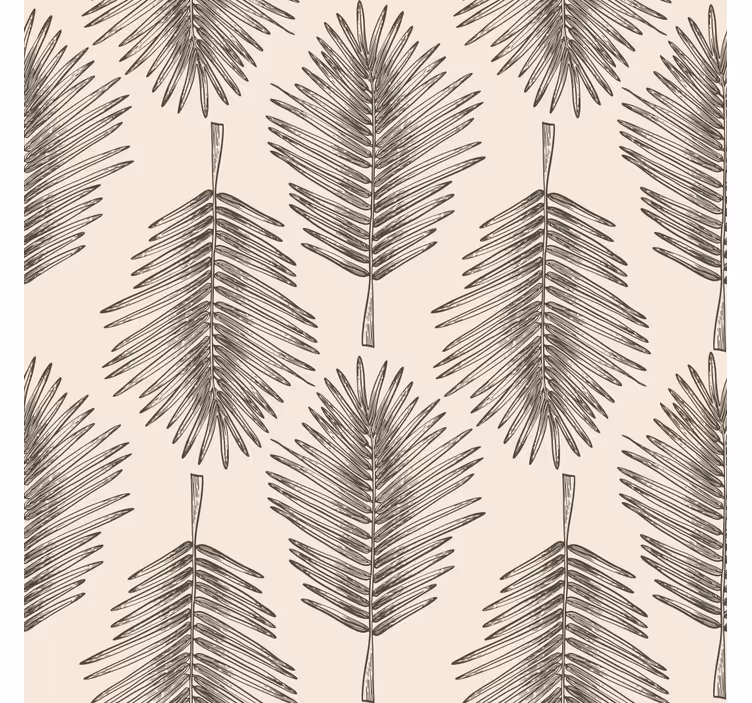 Papel de parede para sala folha de plantas - TenStickers