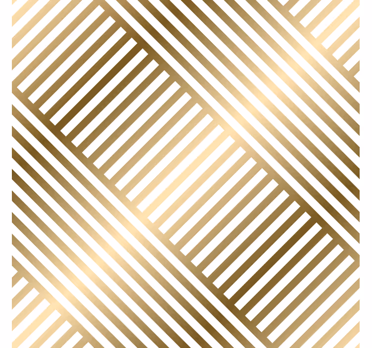 Papel de parede entrada linhas geométricas ouro - TenStickers