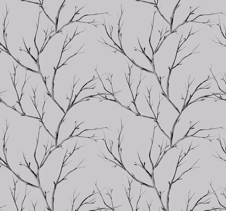 Papel de parede cabeceira belas árvores cinzentas - TenStickers