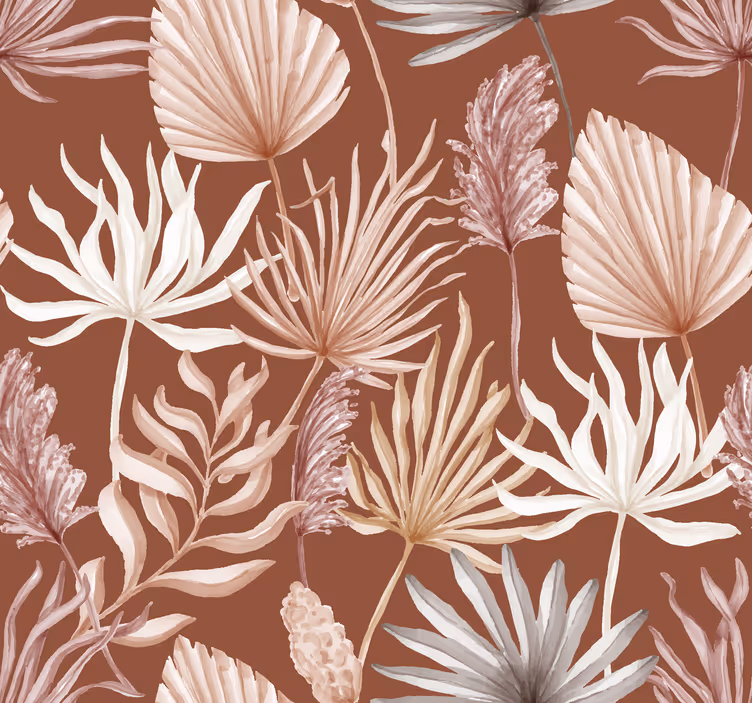 Papel de parede terracotta folhas de monstro - TenStickers