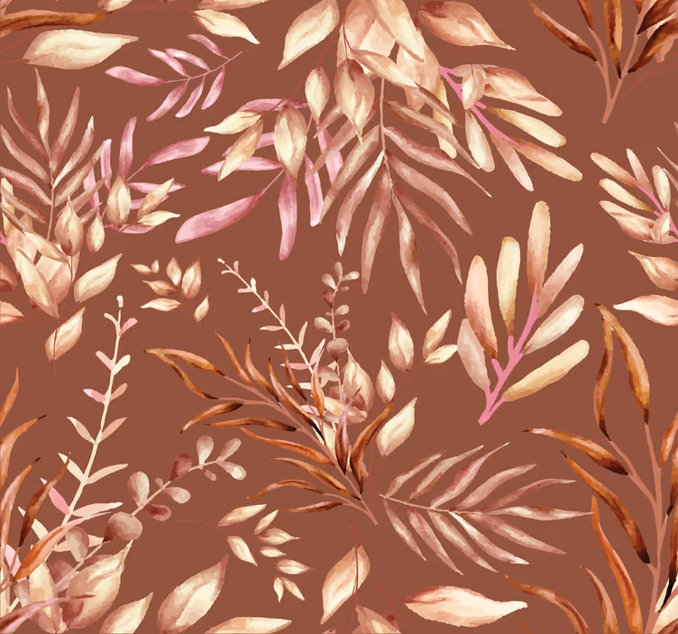 Papel de parede terracotta plantas tropicais - TenStickers
