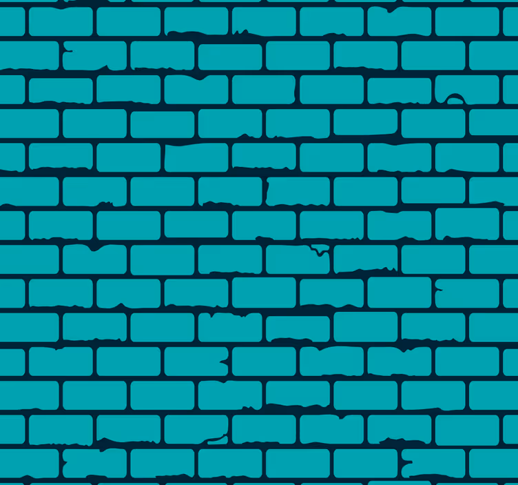 papel de parede tijolo ilusão de tijolo verde-azulado - TenStickers