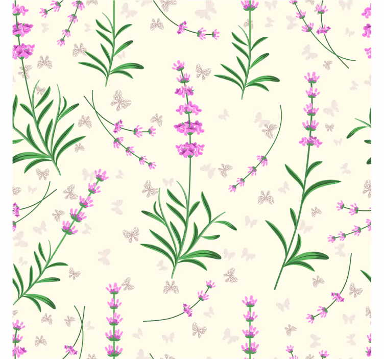 papel de parede quarto de casal projeto de plantas rosa - TenStickers
