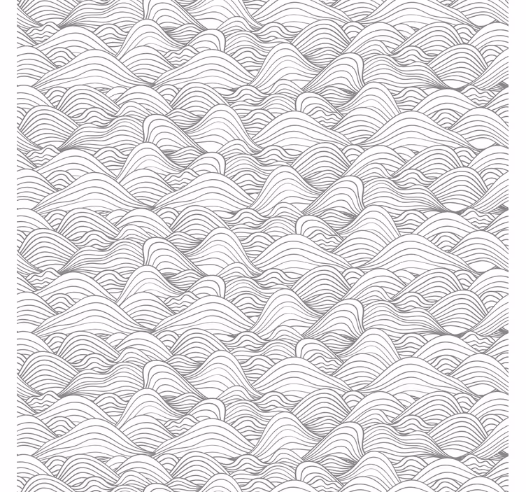Papel de parede cabeceira padrão cinza ondulado - TenStickers