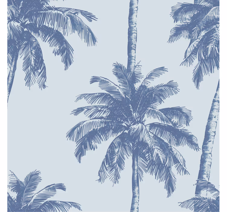 Papel de parede cabeceira padrão de palmas - TenStickers
