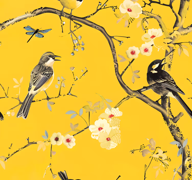 papel de parede amarelo projeto de primavera - TenStickers