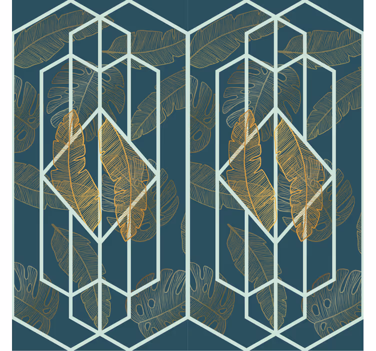 Papel de parede geométrico projeto tropical - TenStickers