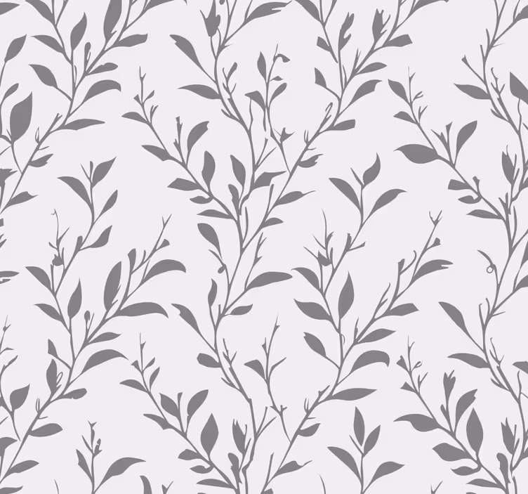 papel de parede cinzento folhas de oliveira - TenStickers