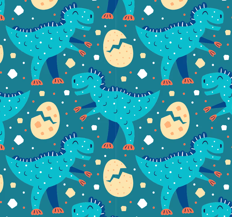 Papel de parede dinossauros motivo de dinossauro - TenStickers