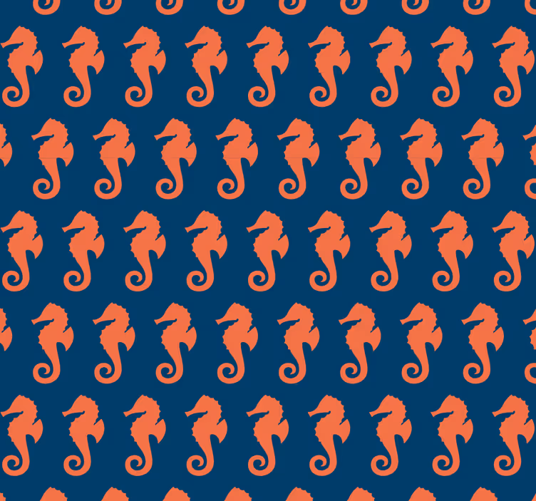 Papel de parede animais motivo de cavalo marinho - TenStickers