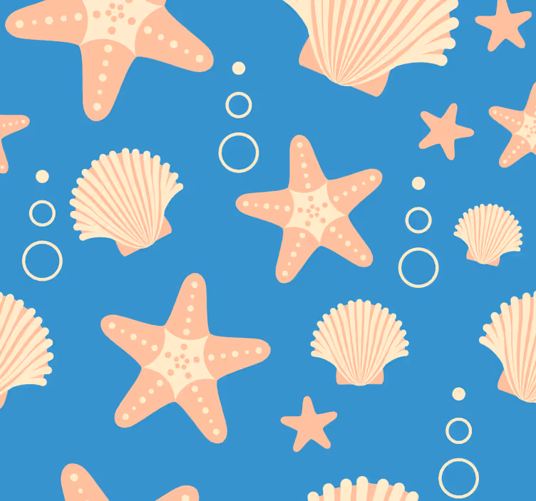 Papel de parede natureza motivos marinhos - TenStickers