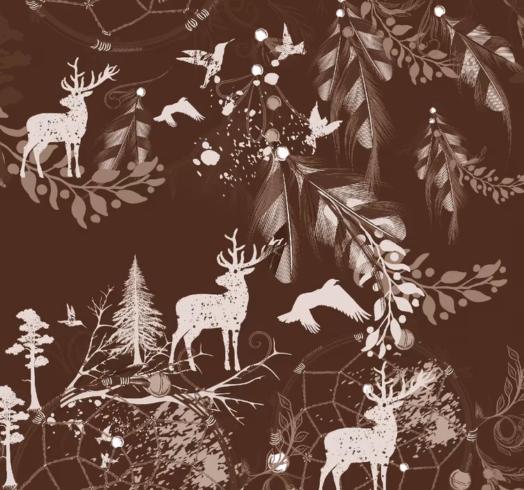 papel de parede animais criaturas da floresta - TenStickers
