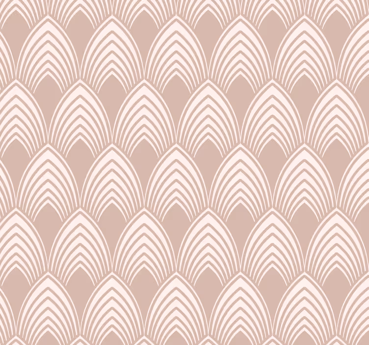 papel de parede rosa desenho geométrico vintage - TenStickers