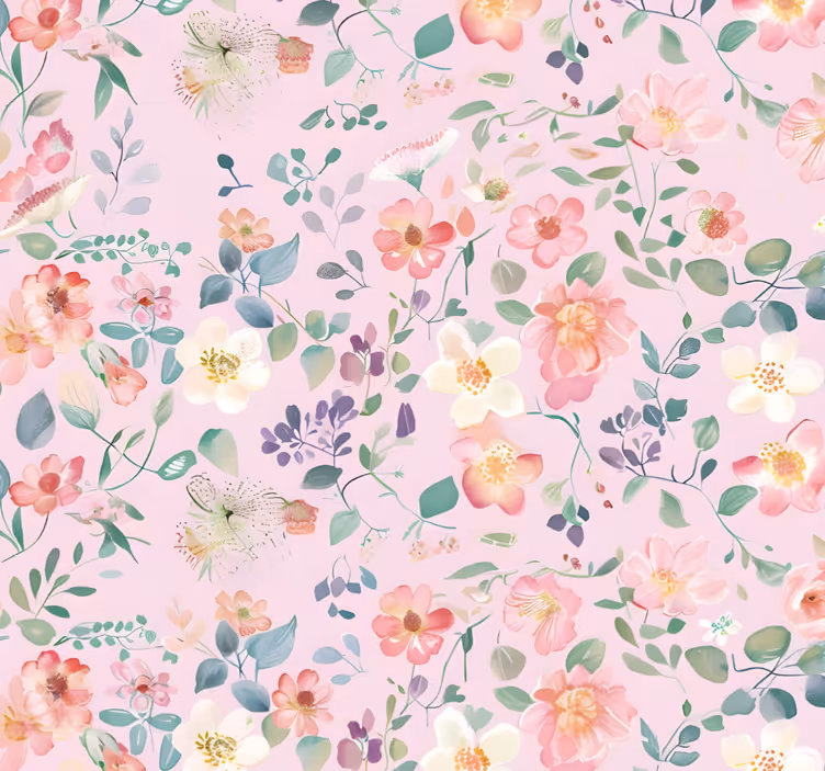 papel de parede rosa explosão de primavera - TenStickers