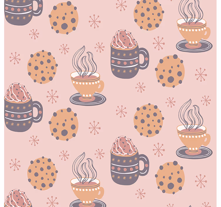 papel de parede para cozinha motivo de bebida aconchegante - TenStickers