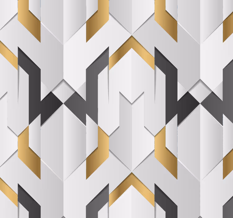 Papel de parede formas geométricas padrão zigzag - TenStickers