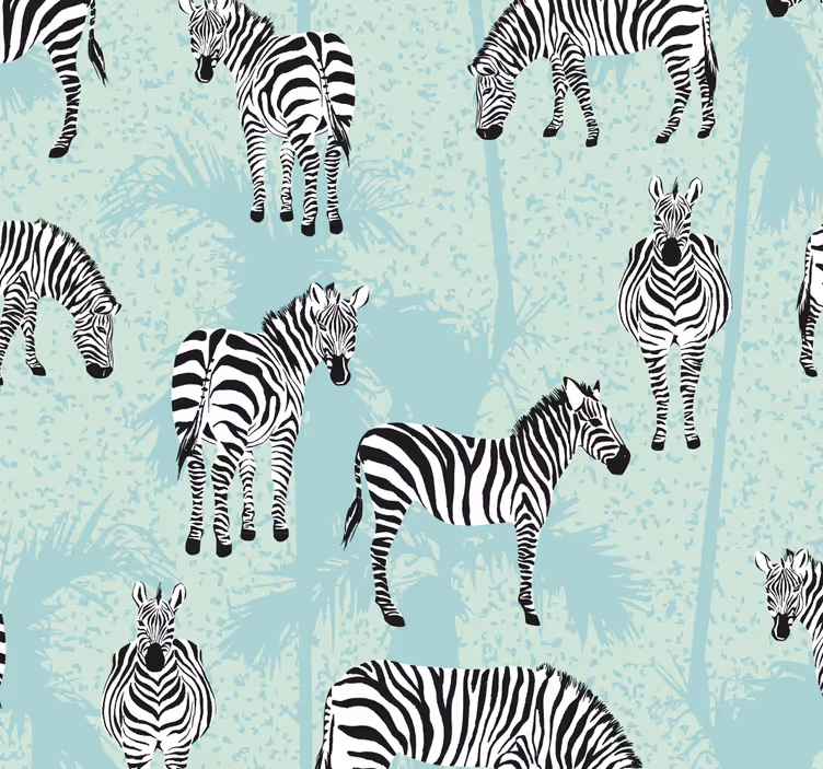 Papel de parede zebra estampa de zebra - TenStickers