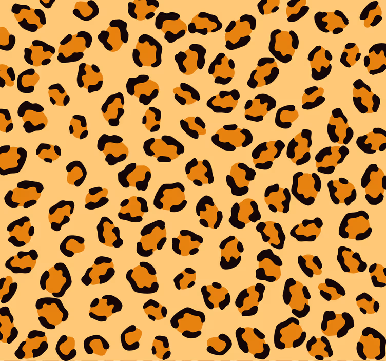 papel de parede leopardos padrão de estampa de leopardo - TenStickers