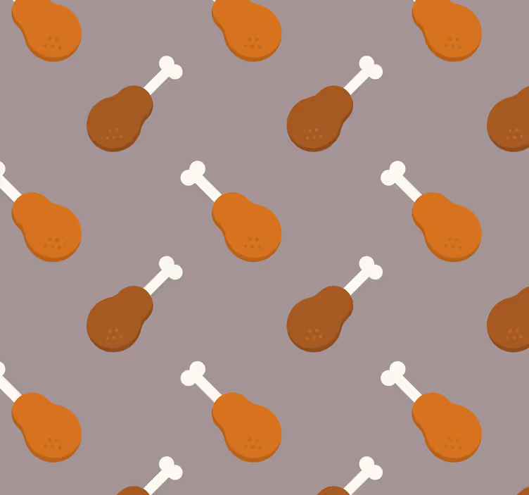papel de parede animais motivo de corte de carne - TenStickers