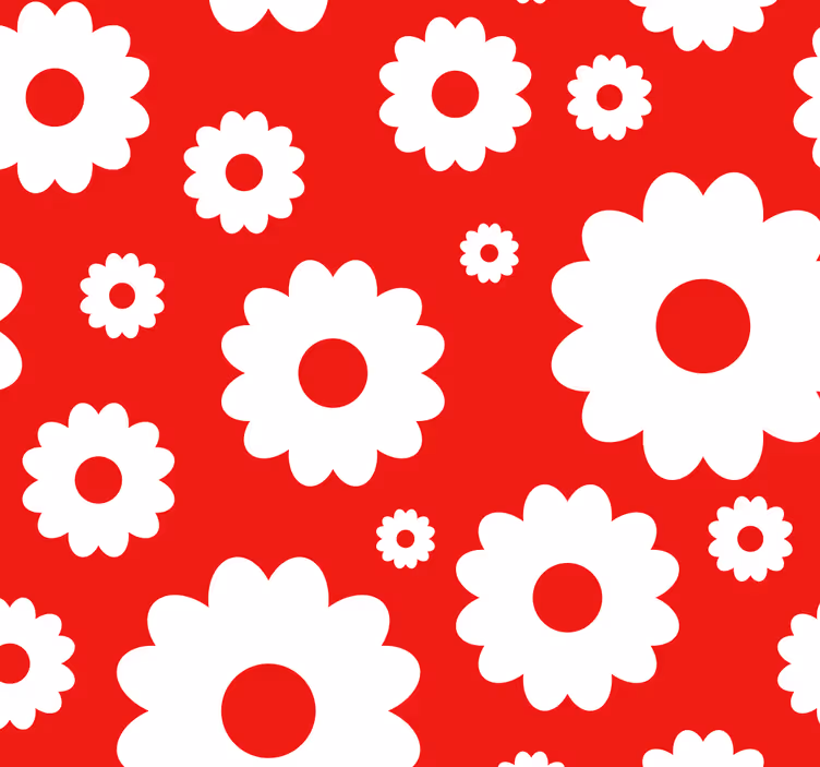 papel de parede flores exibição de motivos florais - TenStickers