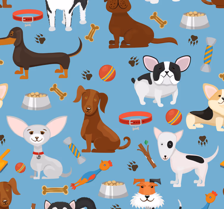 Papel de parede cães companheiros caninos - TenStickers