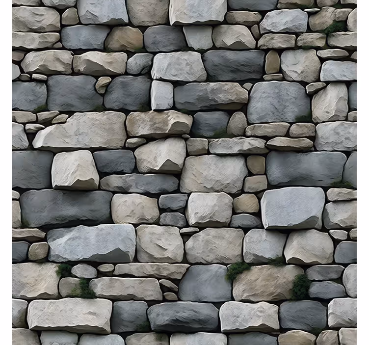 papel de parede pedra padrão realista - TenStickers