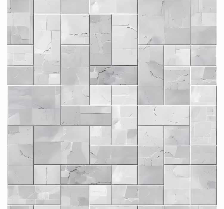papel de parede azulejo azulejos cinza - TenStickers