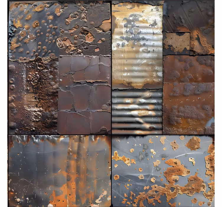 papel de parede azulejo estilo industrial - TenStickers