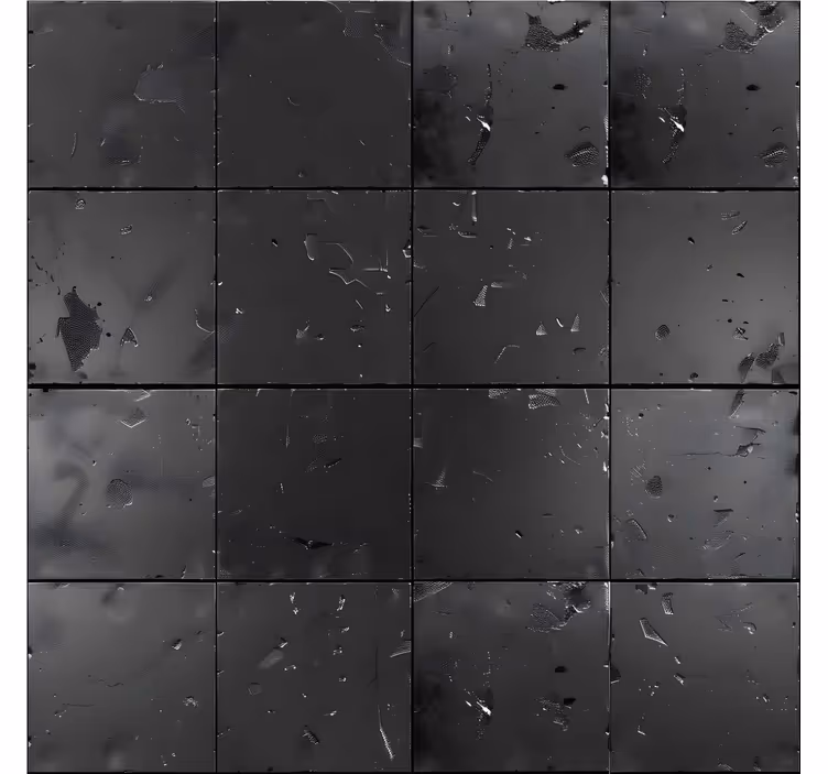 papel de parede azulejo estilo industrial preto - TenStickers