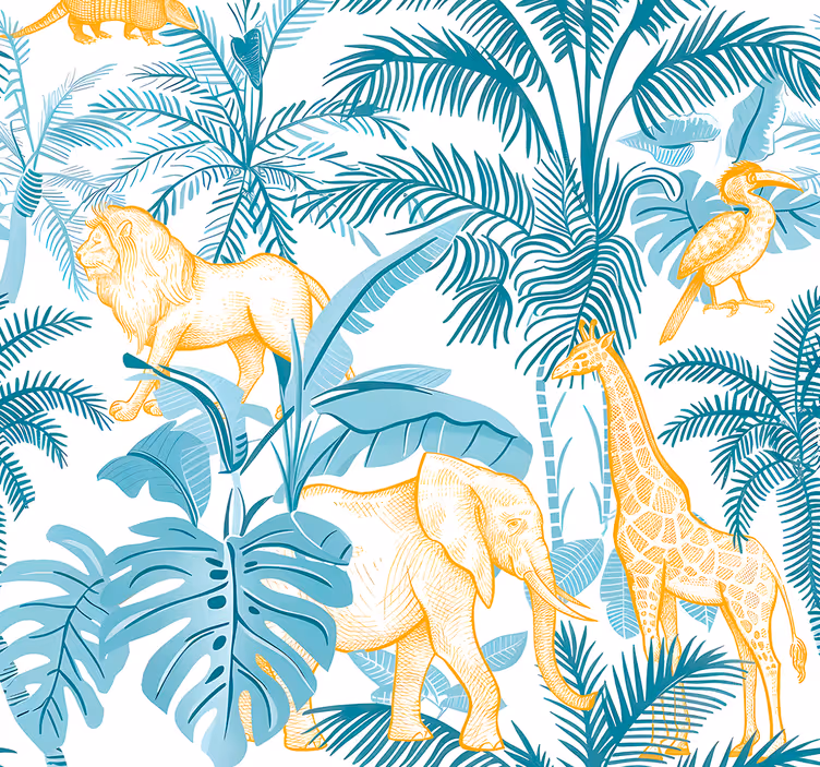 Papel de parede animais padrão africano - TenStickers