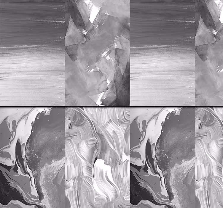 Papel de parede abstracto rodando monocromático - TenStickers