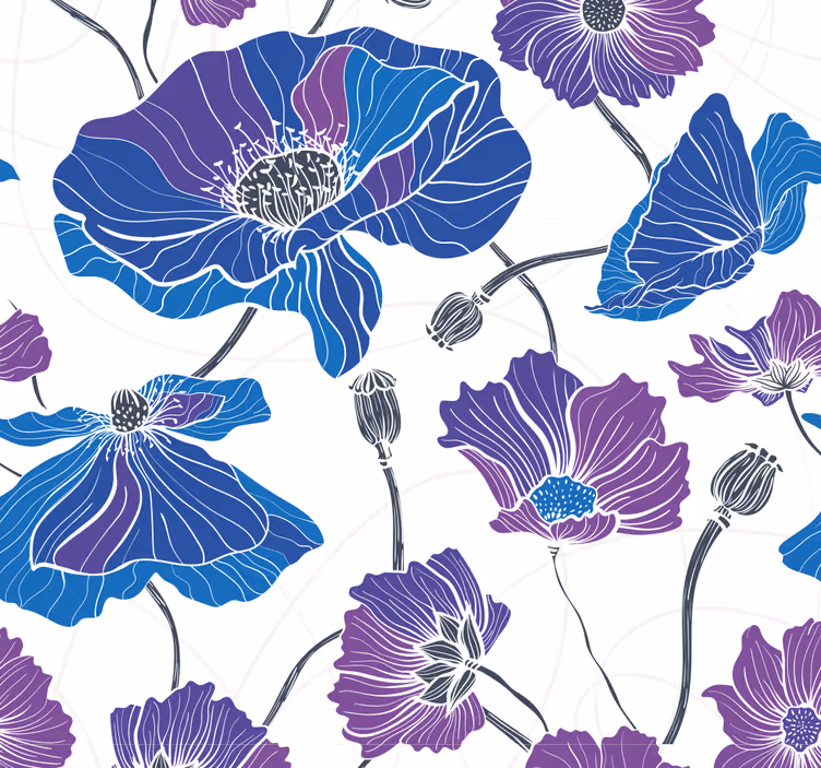papel de parede flores cena de flor floral - TenStickers