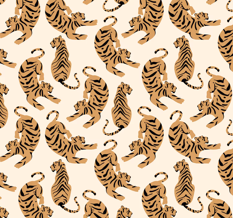 Papel de parede infantil de tigre - TenStickers
