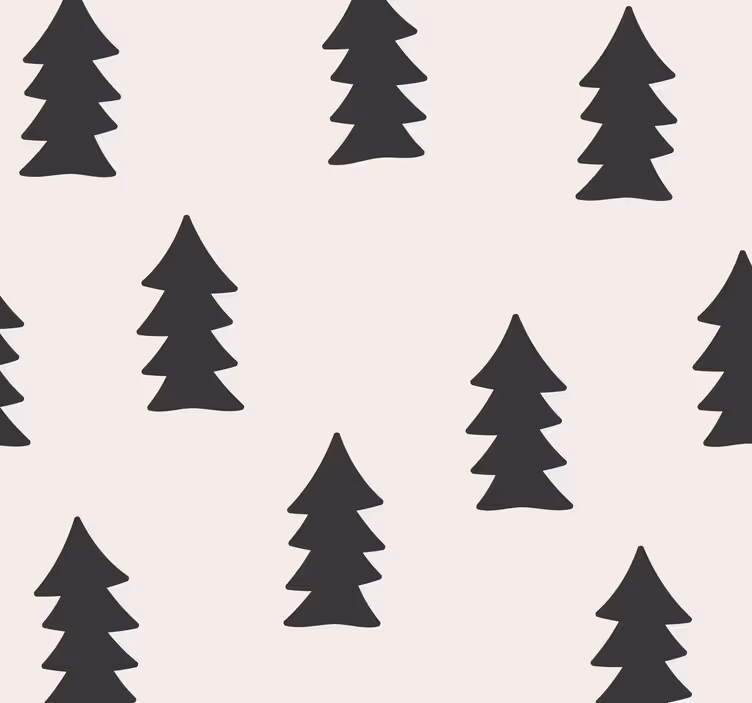 Papel de parede natureza Padrão de árvores - TenStickers