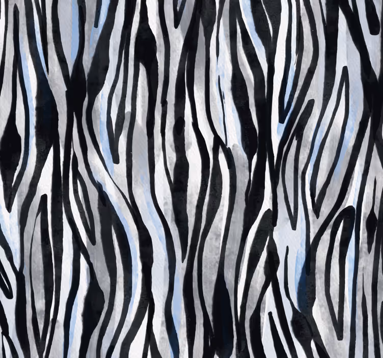 papel de parede para sala Zebra clássica cinza e preta - TenStickers