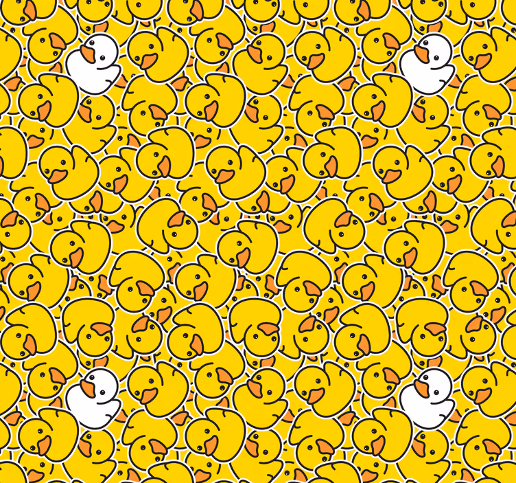 papel de parede moderno Pato branco fofo diferente - TenStickers