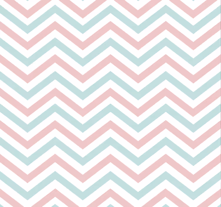 papel de parede para sala cores pastel em zigue-zague - TenStickers