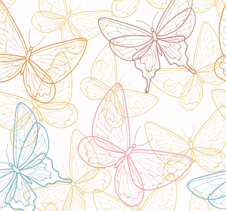 papel de parede Borboleta multicolorida - TenStickers