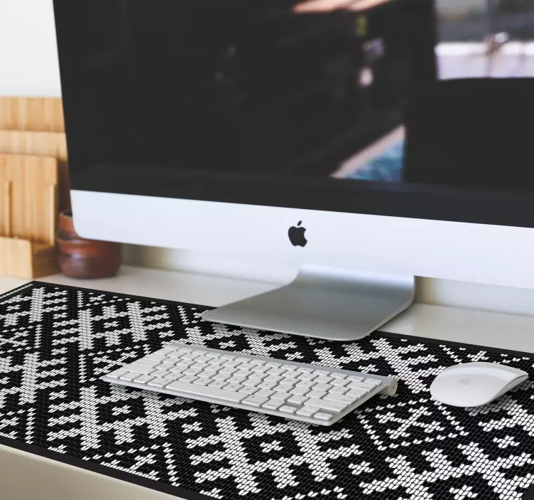 Mouse pad com texturas e padrões de malha geométrica - TenStickers